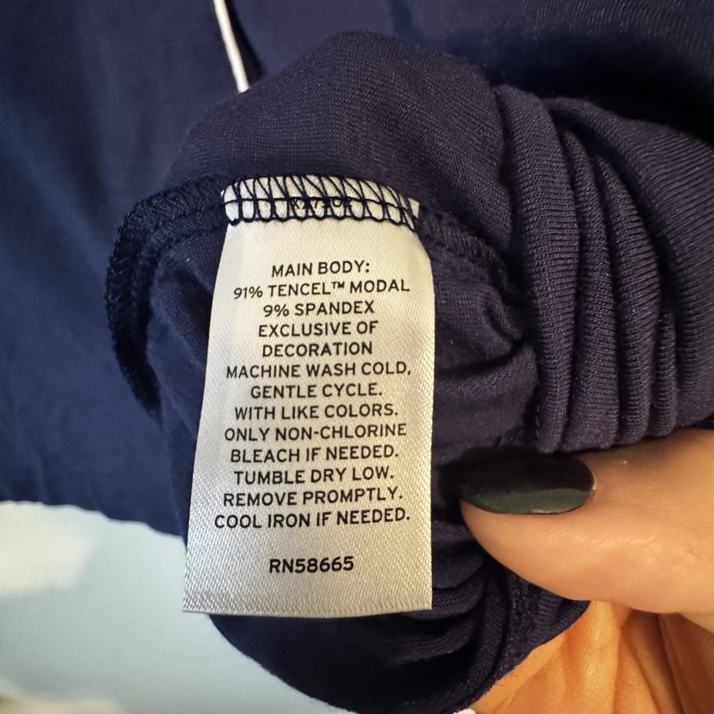 Nordstrom Lingerie Women Long Sleeve Button Front PJ Pajama Top Soft Sz M Blue - Picture 3 of 6